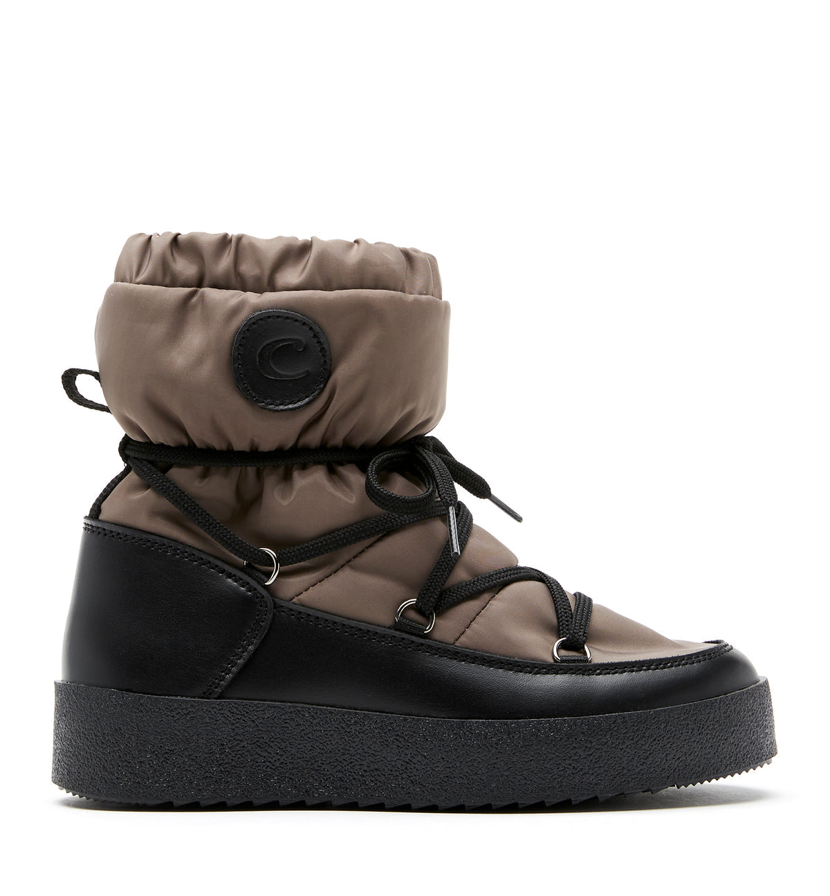 LC EASTON SHEARLING-LINED LEATHER TAUPE