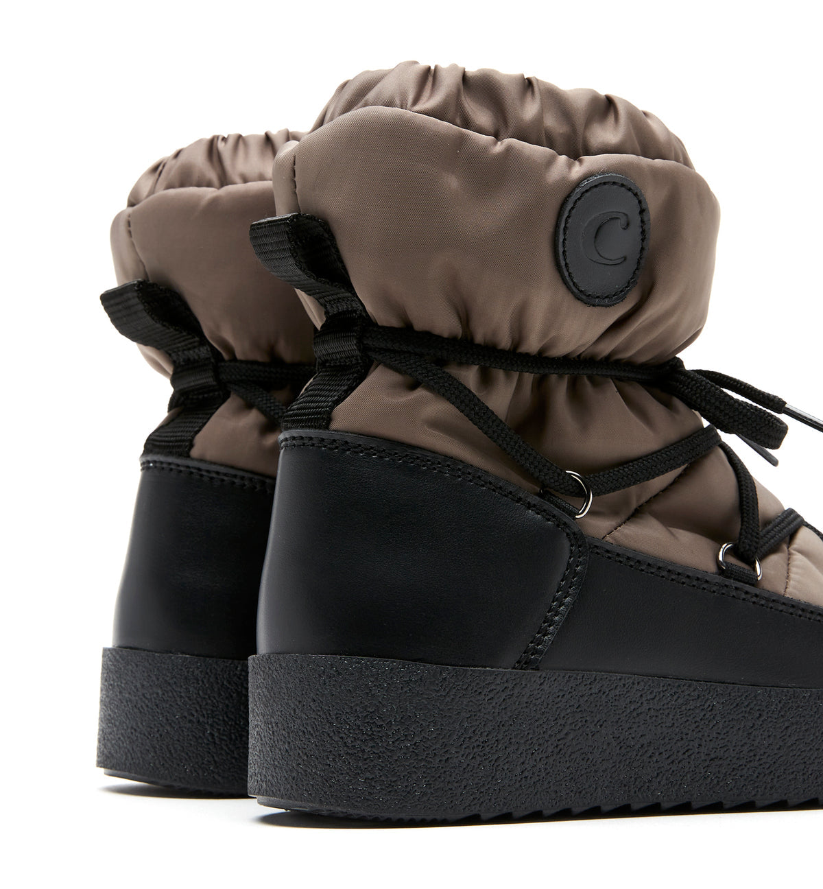 LC EASTON SHEARLING-LINED LEATHER TAUPE