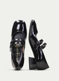 HSP 0358-250 BLACK PATENT DOUBLE MARYJANE