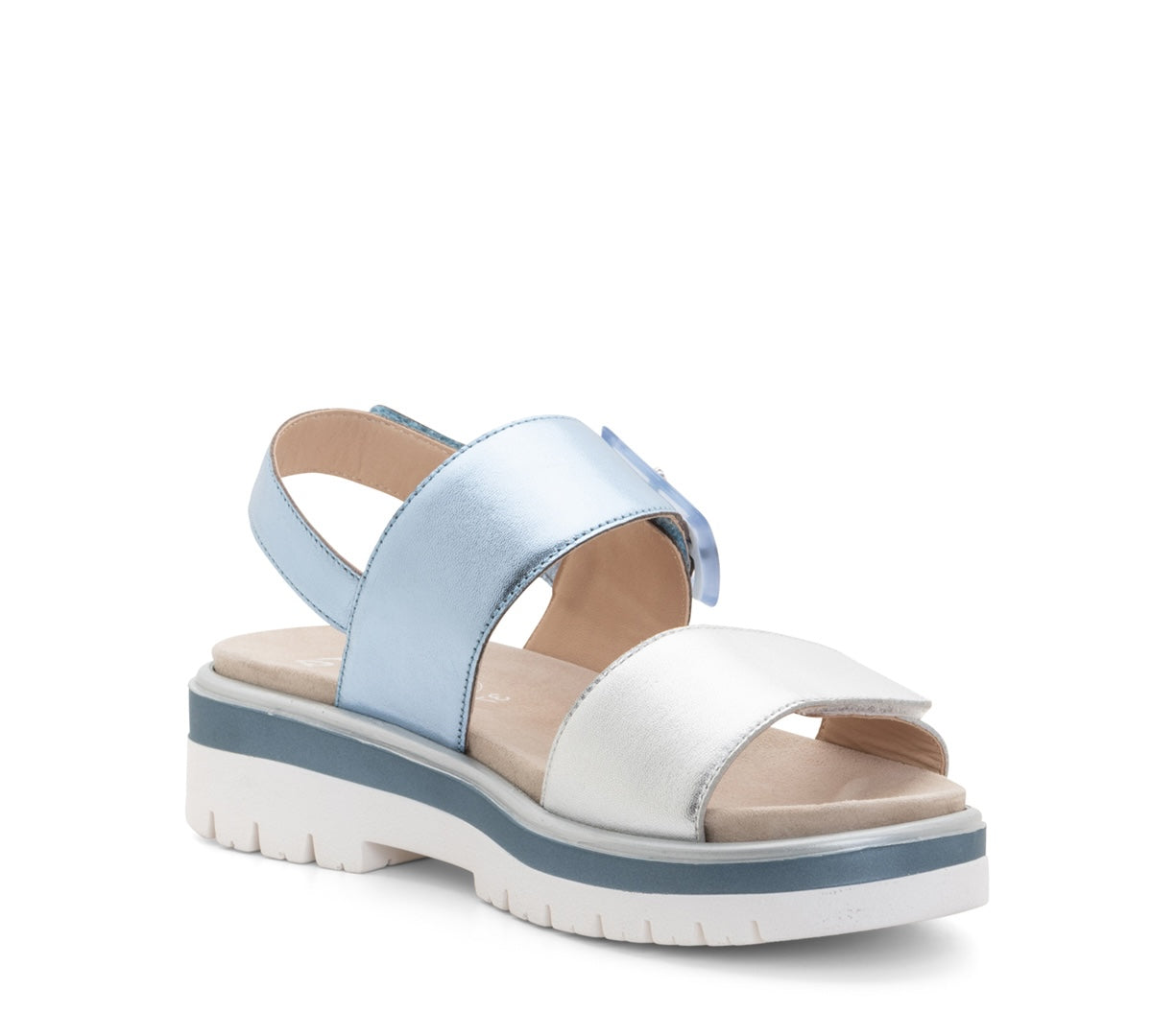 ara 4102-190 Marbella silver sky blue metallic leather