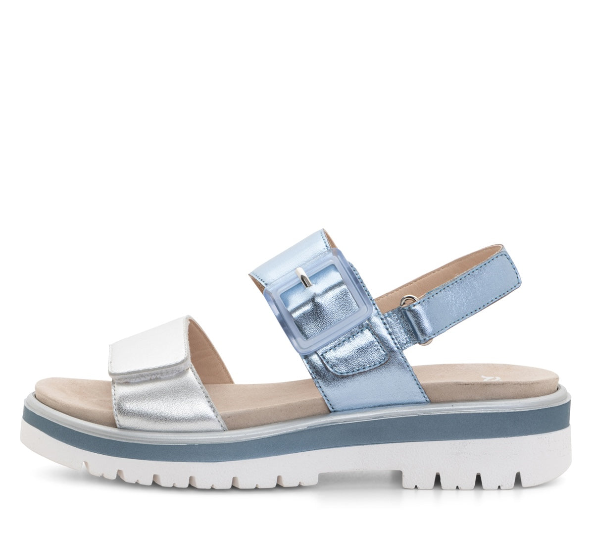 ara 4102-190 Marbella silver sky blue metallic leather