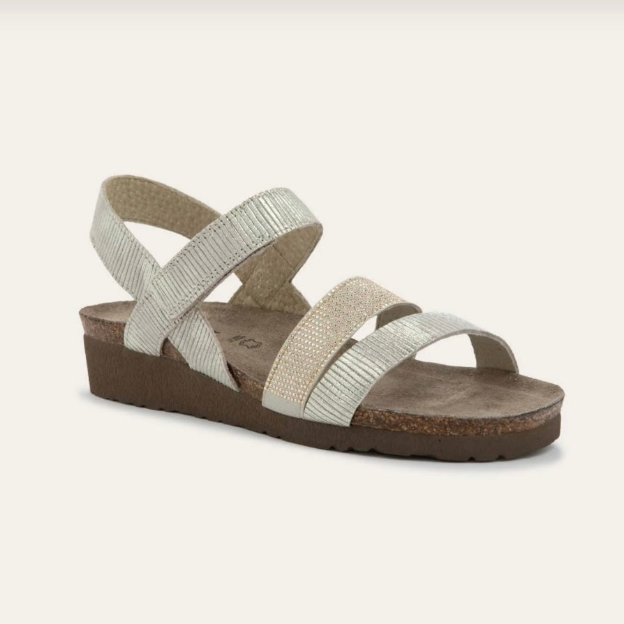 NAOT KRISTA PLATINUM STRAP W GOLD