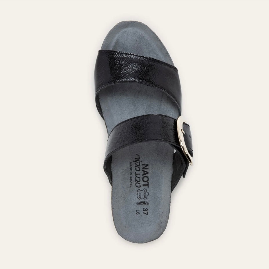 NAOT MAGIC BLACK CRINKLE PATENT