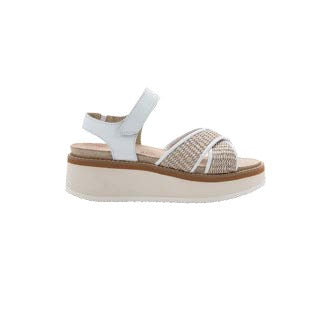 NAOT PAVLOVA WHITE LEATHER W RAFFIA