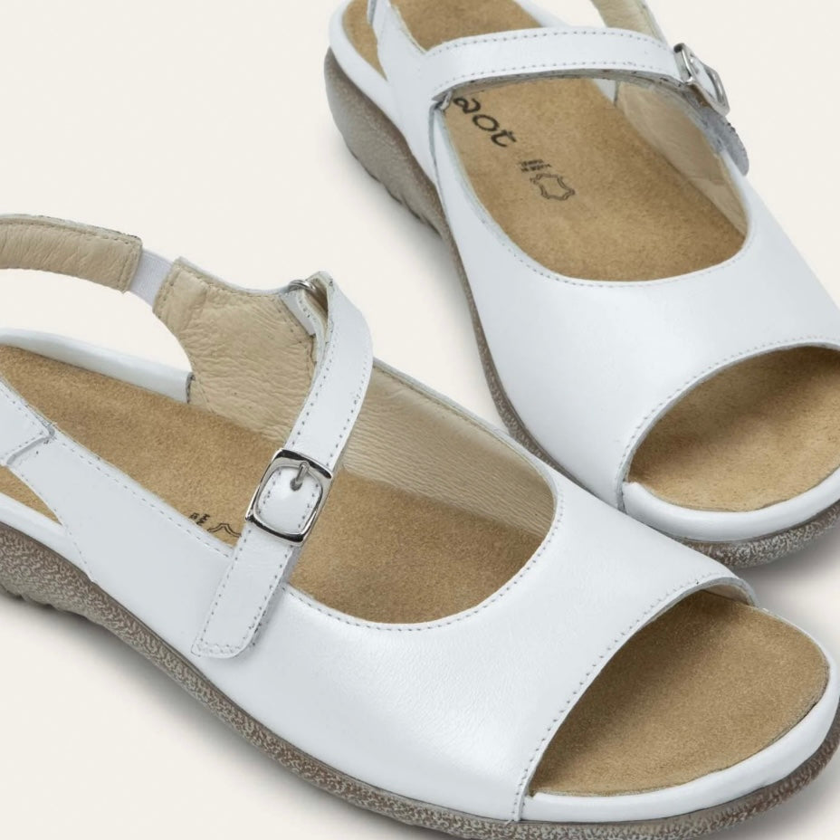 NAOT TOKA WHITE PEARL LEATHER