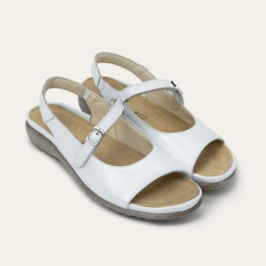 NAOT TOKA WHITE PEARL LEATHER