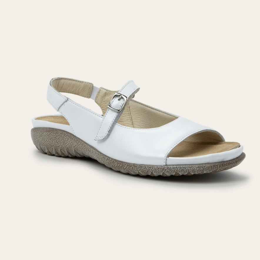 NAOT TOKA WHITE PEARL LEATHER