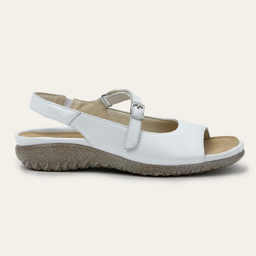 NAOT TOKA WHITE PEARL LEATHER