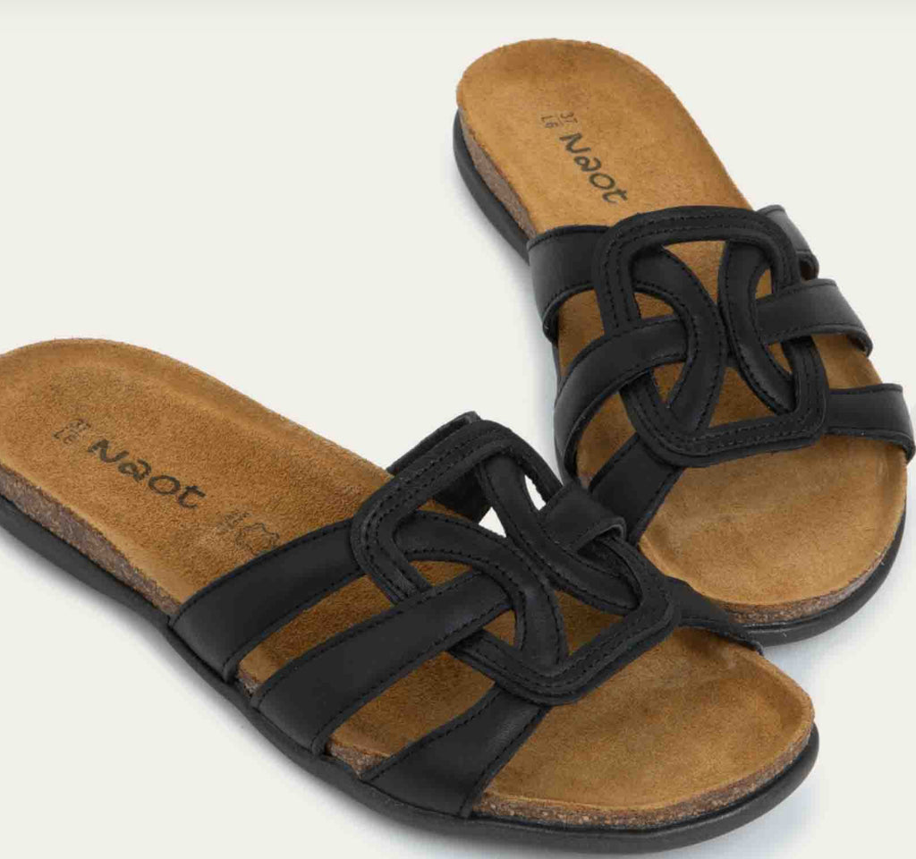 NAOT LIV BLACK JET LEATHER