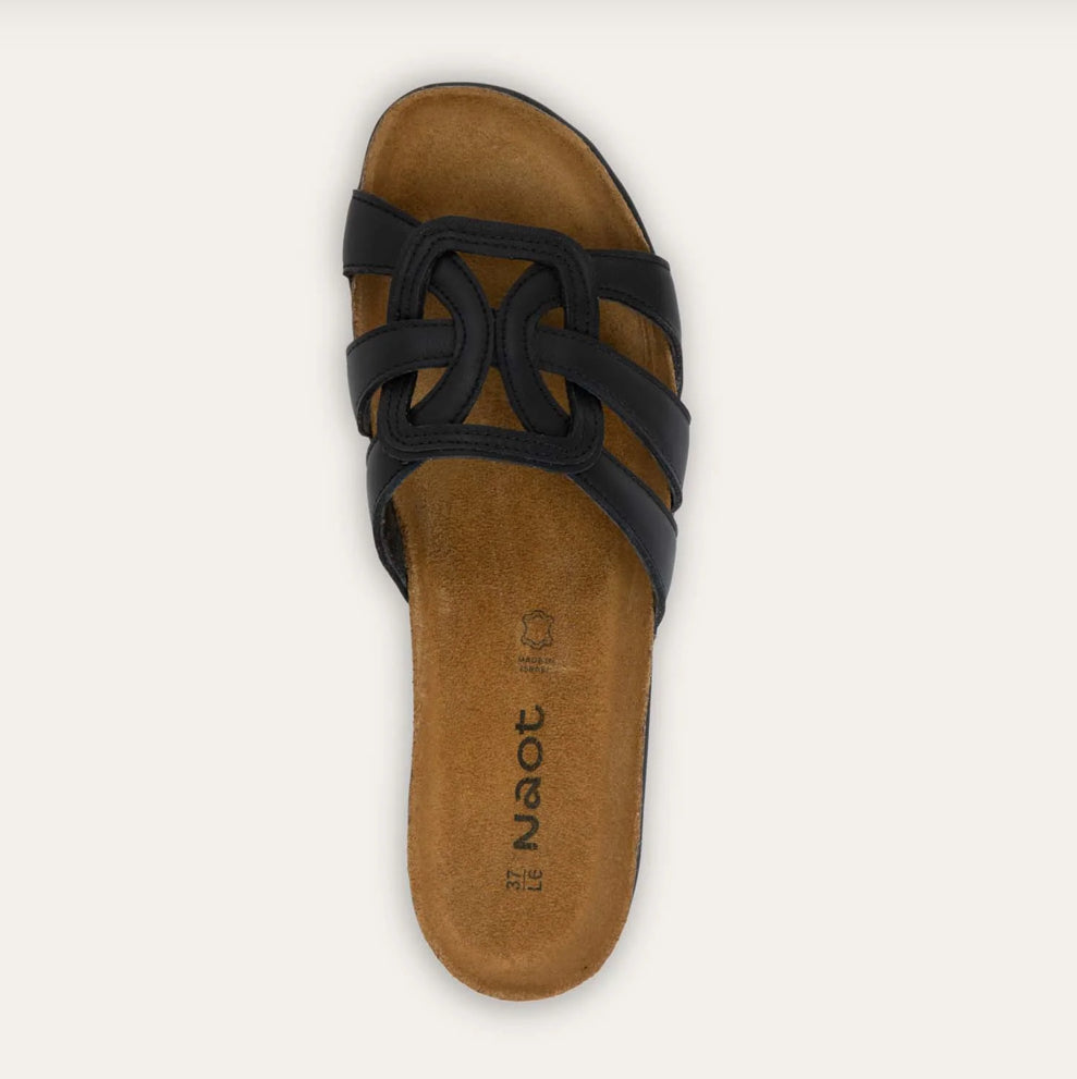 NAOT LIV BLACK JET LEATHER
