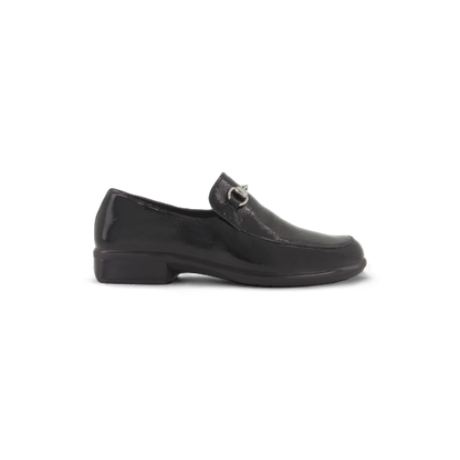 NAOT Bentu Black Crinkle Patent Lthr