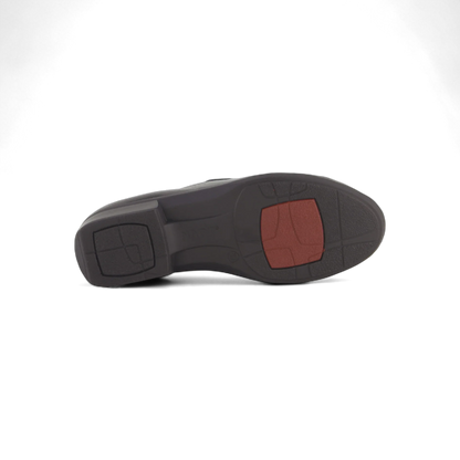 NAOT Bentu Black Crinkle Patent Lthr