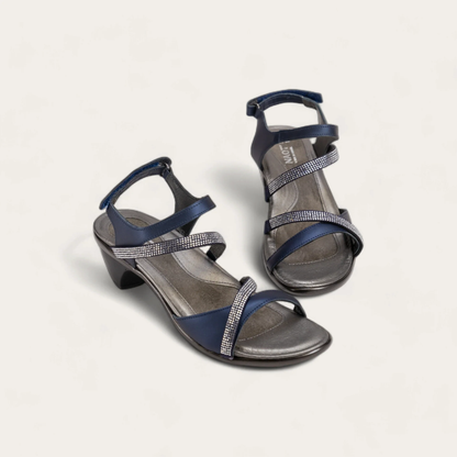 Naot Innovate Polar Sea  Lthr/Navy w/ Clear Rhinestones