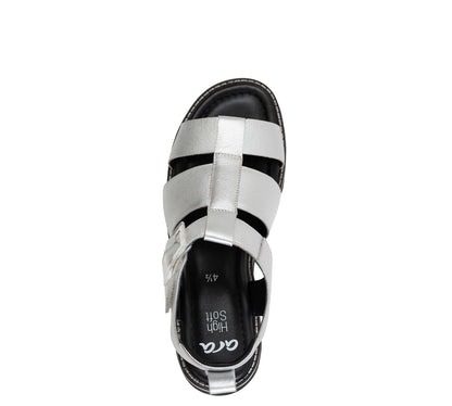 ara 7101-240 Palm silver metallic leather