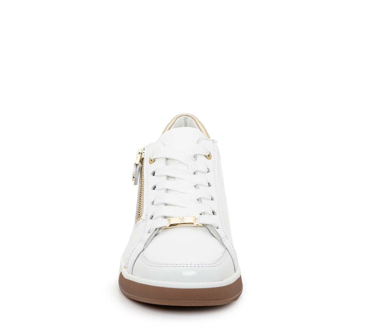 ara 595-225 Rei low white with platin accents patent leather