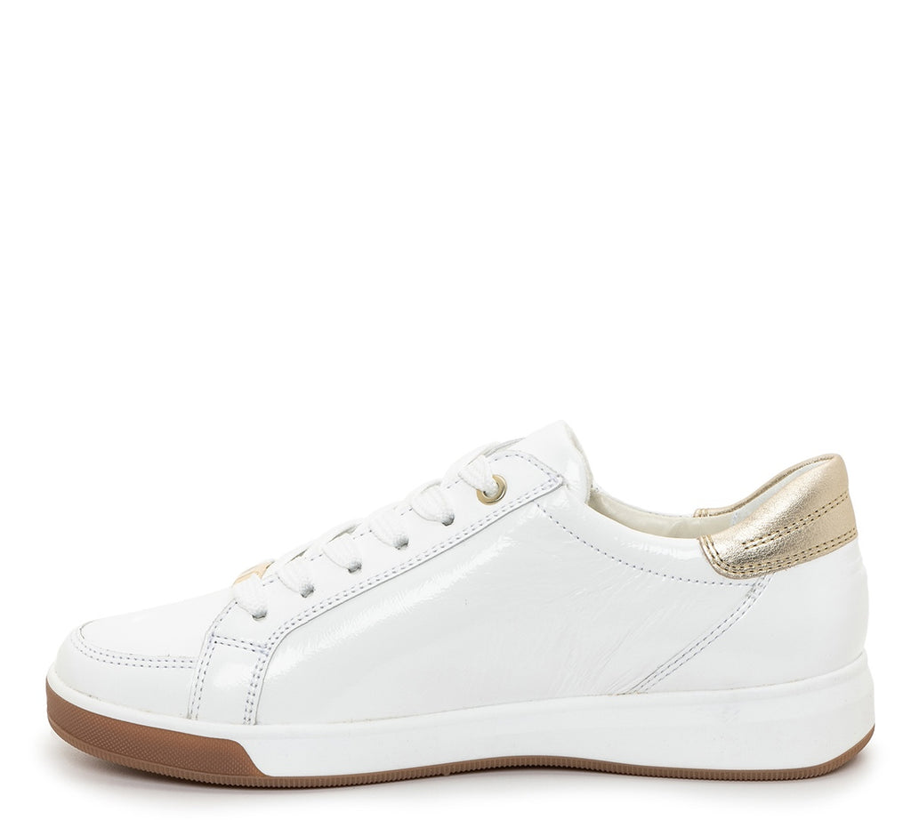 ara 595-225 Rei low white with platin accents patent leather