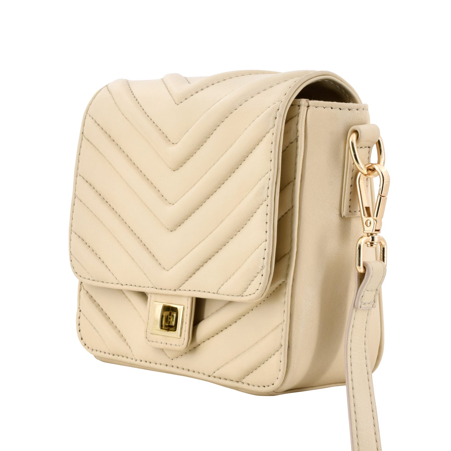 VJ 250-120 Beige The coquettish herringbone bag