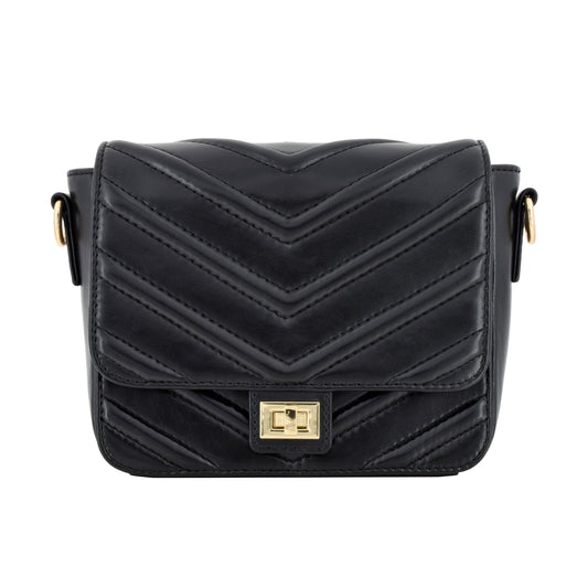 VJ 250-120 The Chevron Charm Black leather
