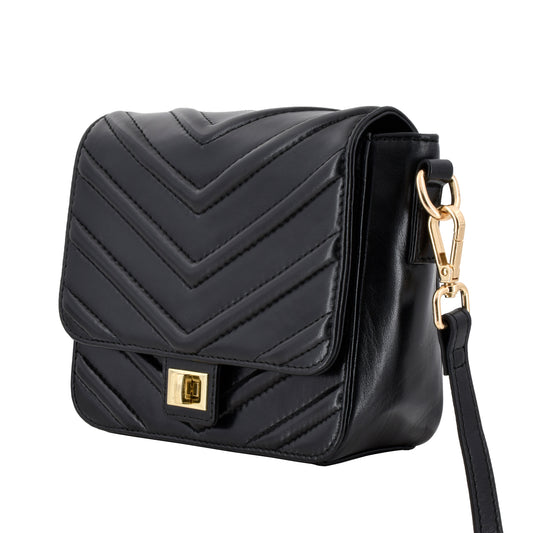 VJ 250-120 The Chevron Charm Black leather