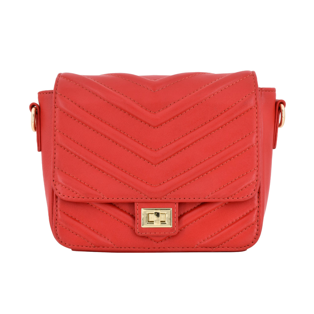 VJ 250-120 The Chevron Charm Red leather