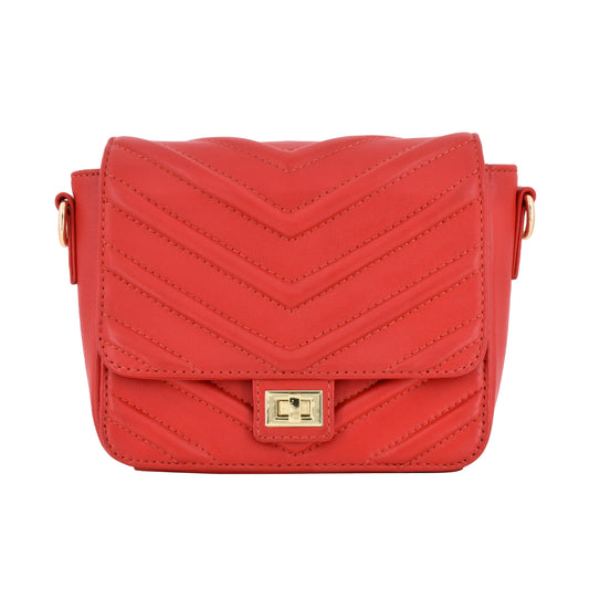 VJ 250-120 The Chevron Charm Red leather