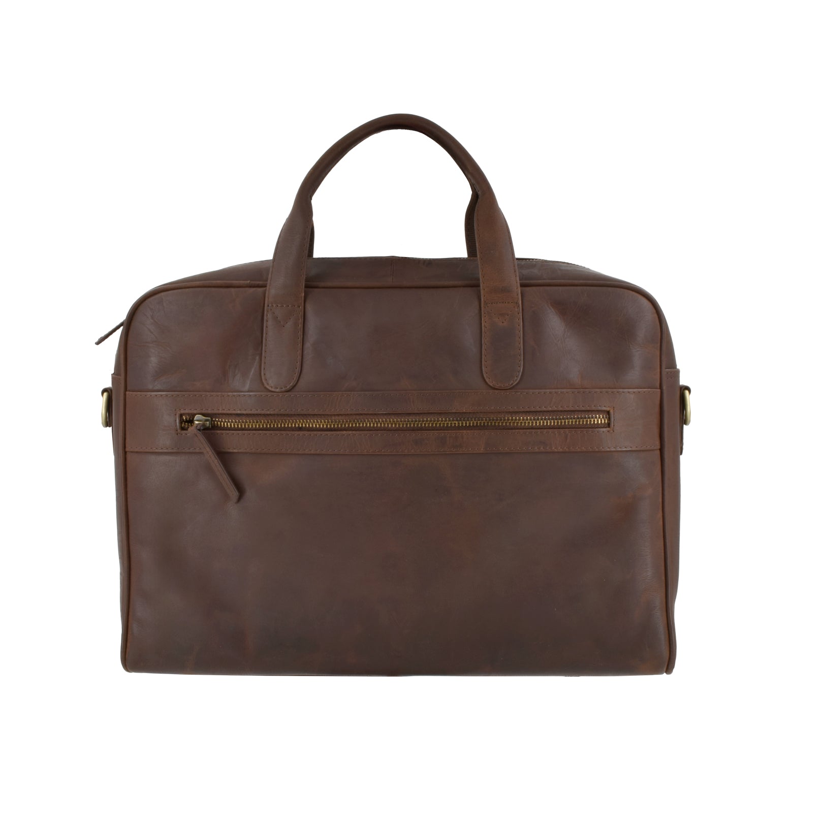 VJ 48-220 BROWN OIL LEATHER The Essential Briefcase