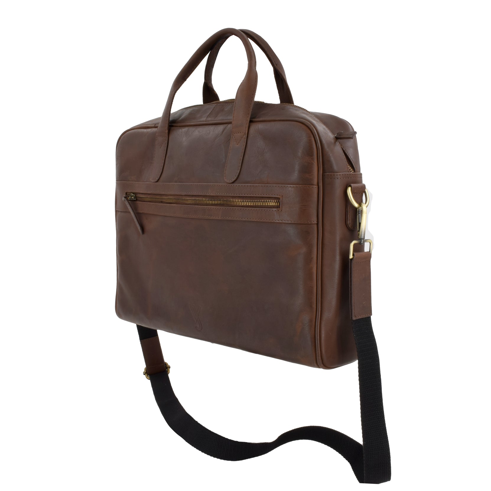 VJ 48-220 BROWN OIL LEATHER The Essential Briefcase