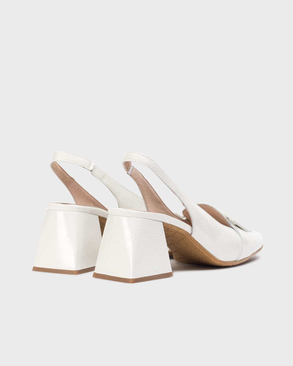 WND 5244-280 H6312 OFF WHITE PATENT LOAFER SLINGBACK