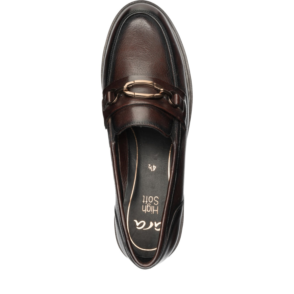 ara 2112-240 Camellia Cacao leather loafer