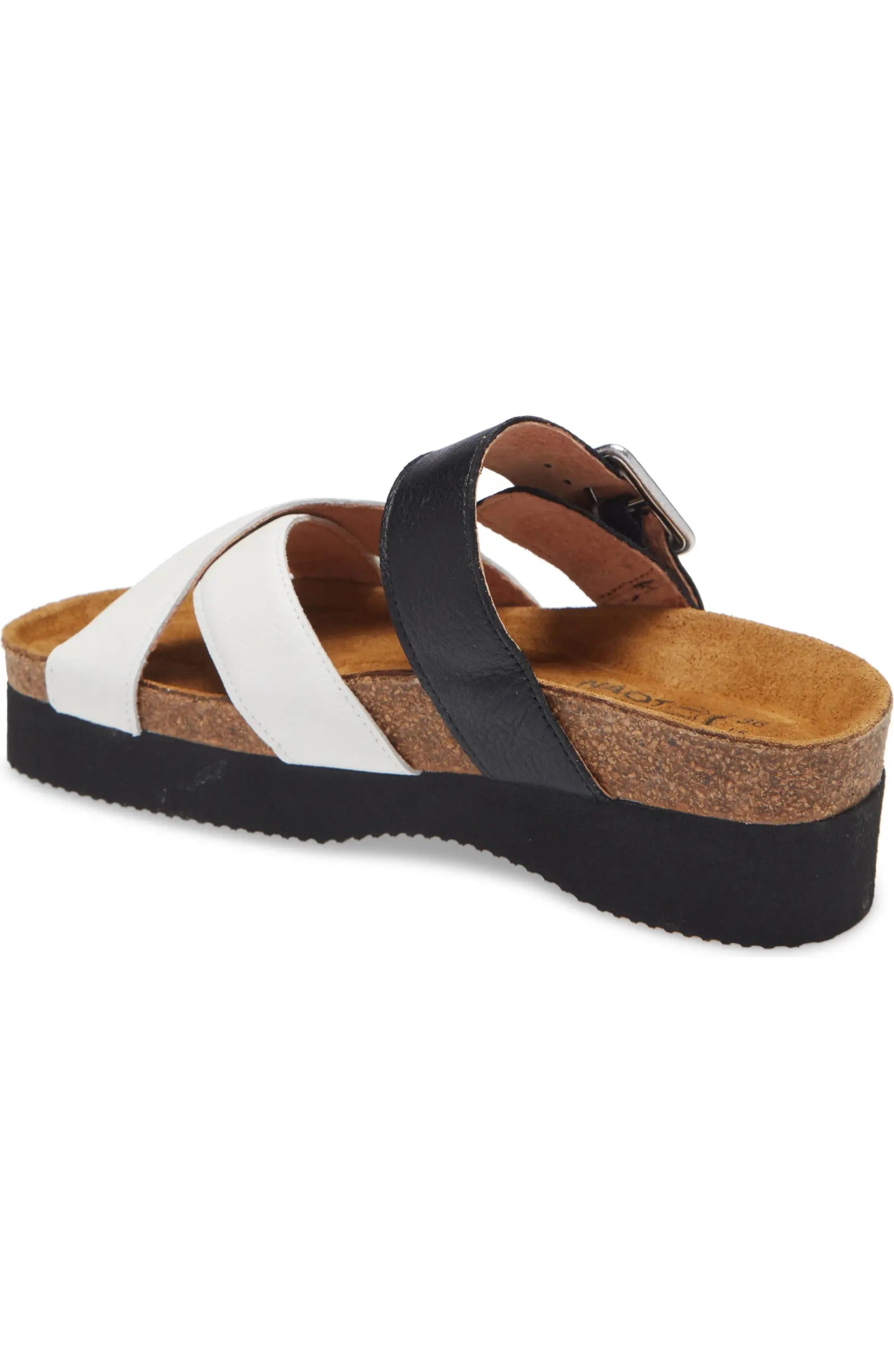 Naot Juliette Black White leather