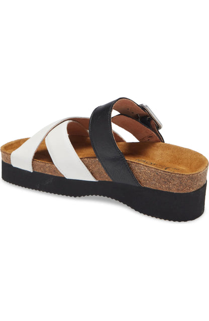 Naot Juliette Black White leather