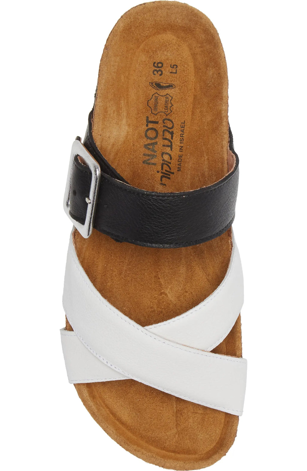 Naot Juliette Black White leather