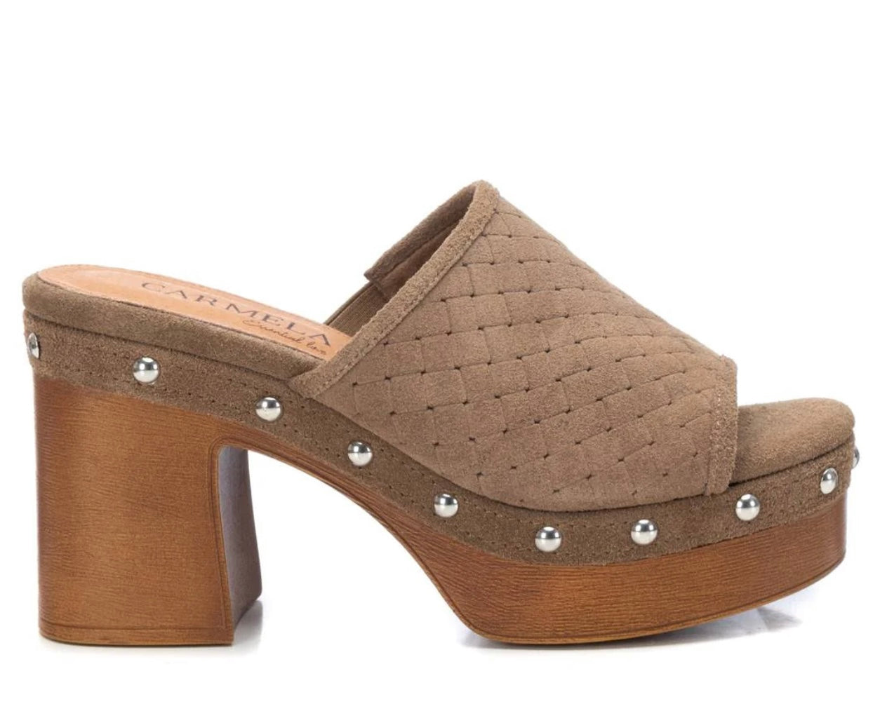 CAR 331-180 Taupe suede slide