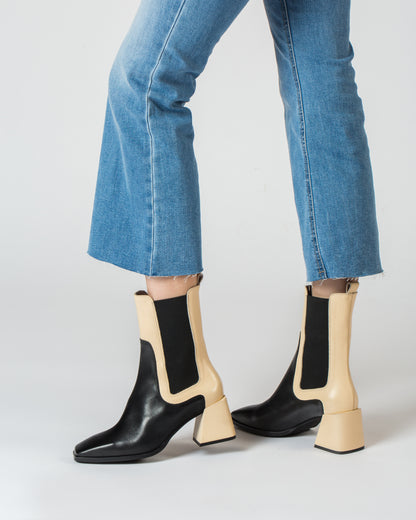 WND 1159-320 Black Cream Chelsea boot