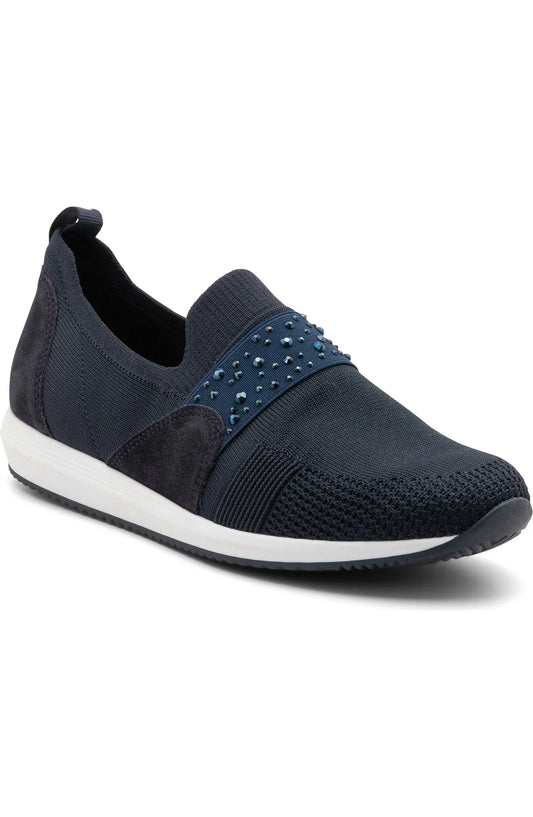 ARA 420-225 Lynn Knit Slip-On Navy Wovenstrtch