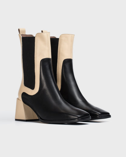 WND 1159-320 Black Cream Chelsea boot