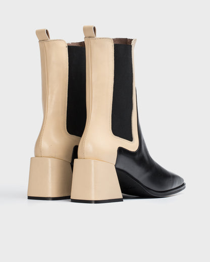WND 1159-320 Black Cream Chelsea boot